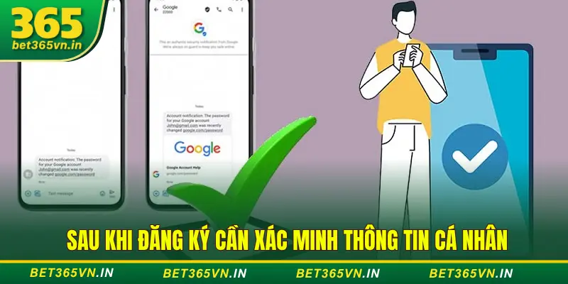 Sau khi đăng ký cần xác minh tài khoản