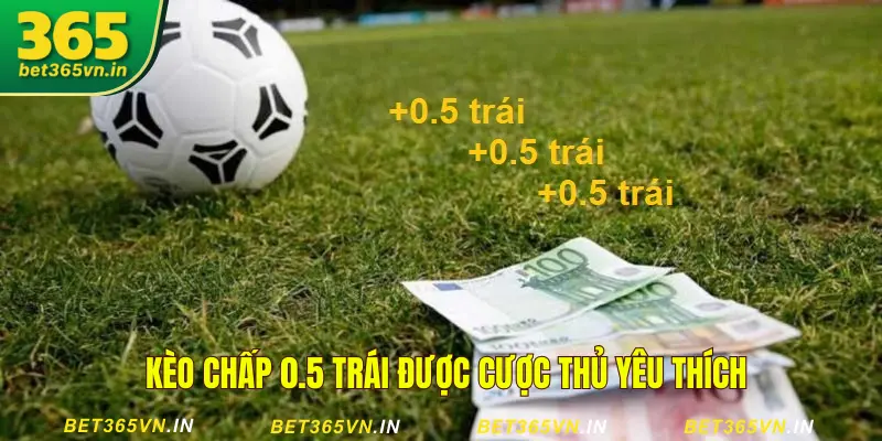 Kèo chấp 0.5 trái rất phổ biến