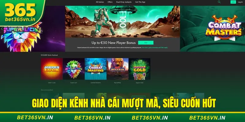 Giao diện nhà cái Bet365vn