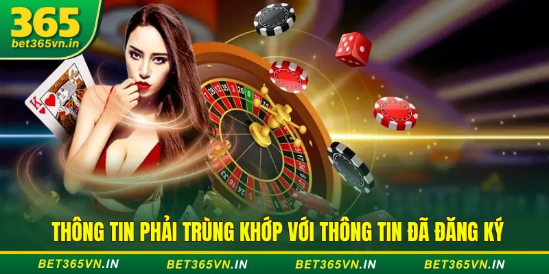 các bước xác minh tài khoản Bet 365 
